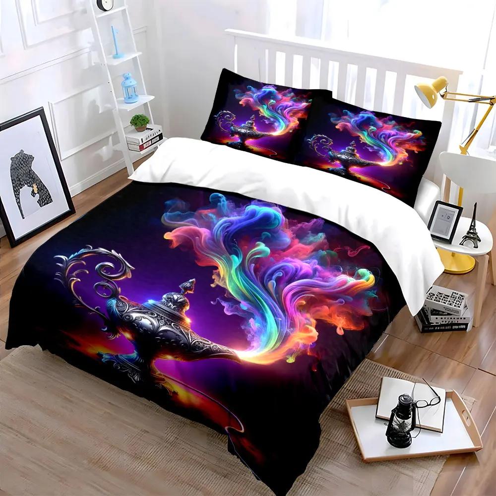 Fantasy Decor Lamp Set Soft Comfortable Duvet Cover Bedding Set Included 1*Duvet Cover & 2*Pillowcases Gift