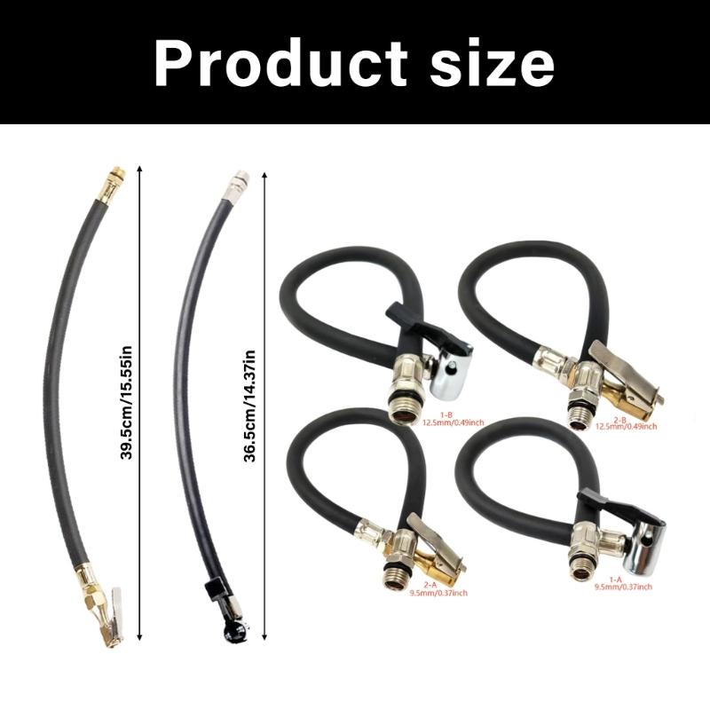Extension Tire Inflator Hose, With Quick Release Button,Air Pumps Pipe Tube Quick Inflation Chuck Adapter