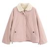 Johnature Women Vintage Warm Winter Coats Solid Color Long Sleeve Zipper Pockets Female Coats
