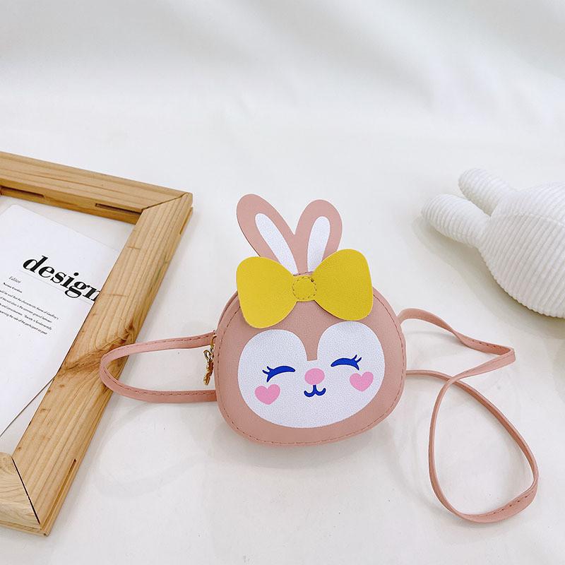 And Fun Colorful Mini Shoulder Bag For Children Featuring Cute Bunny With Accessories Bow