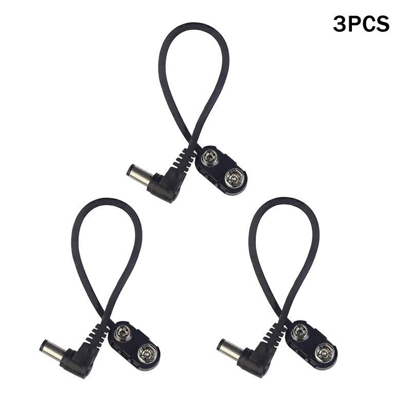 Effektpedal 9V Batteriklip Konverter Strømkabel Snapforbindelse Til Guitar Effektpedal Batteristrømforsyning Adapter