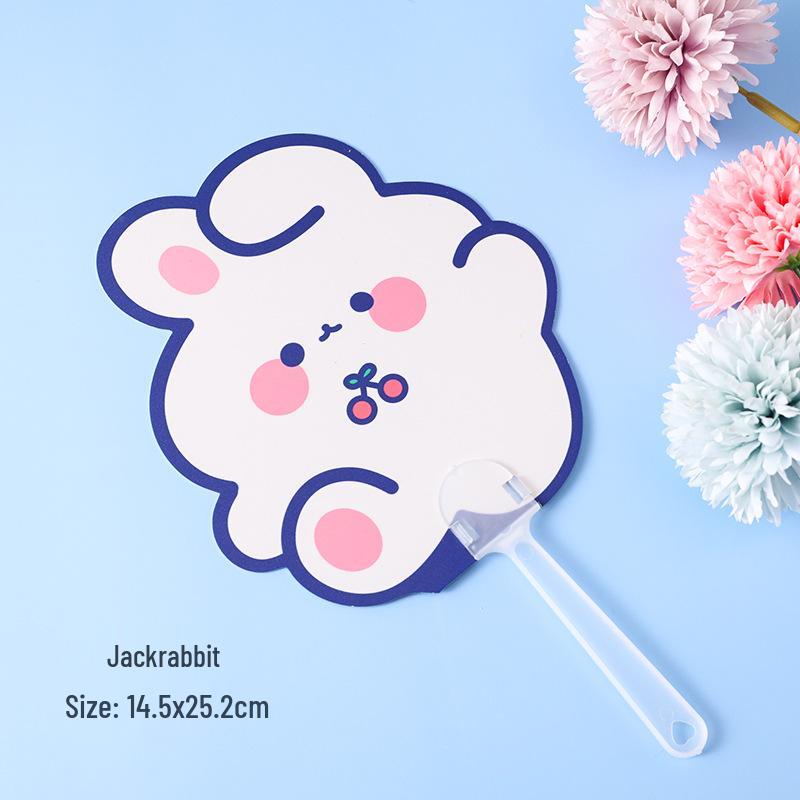 Cartoon Animal Folding Handheld Fan - Small, Portable for Kids and Students