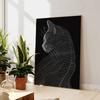 Modern Abstraction Minimalism Deconstructs Cat Silhouette Art Painting Picture Poster Print For Living Room Wall Art Home Decor