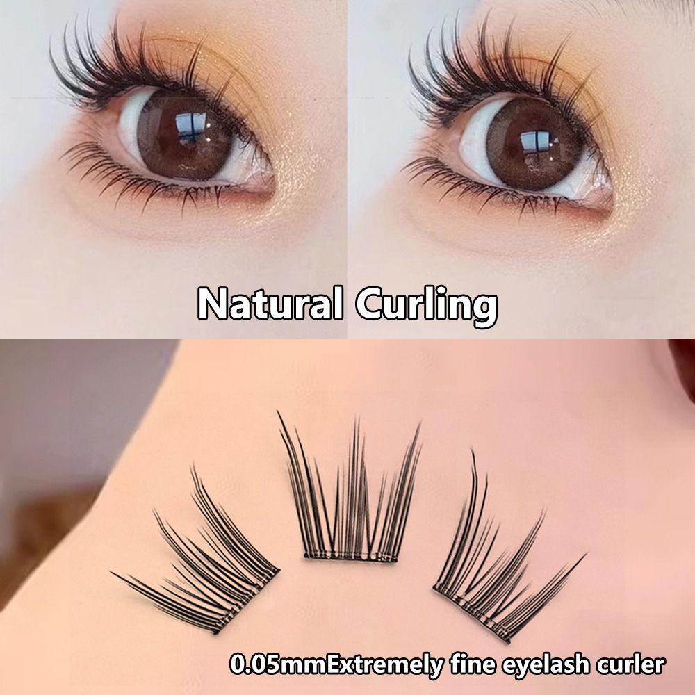 Glue Free Manga Lashes With Jelly Glue Strips 3D False Eyelashes Cat Elf Eyelashes  Party Supplies