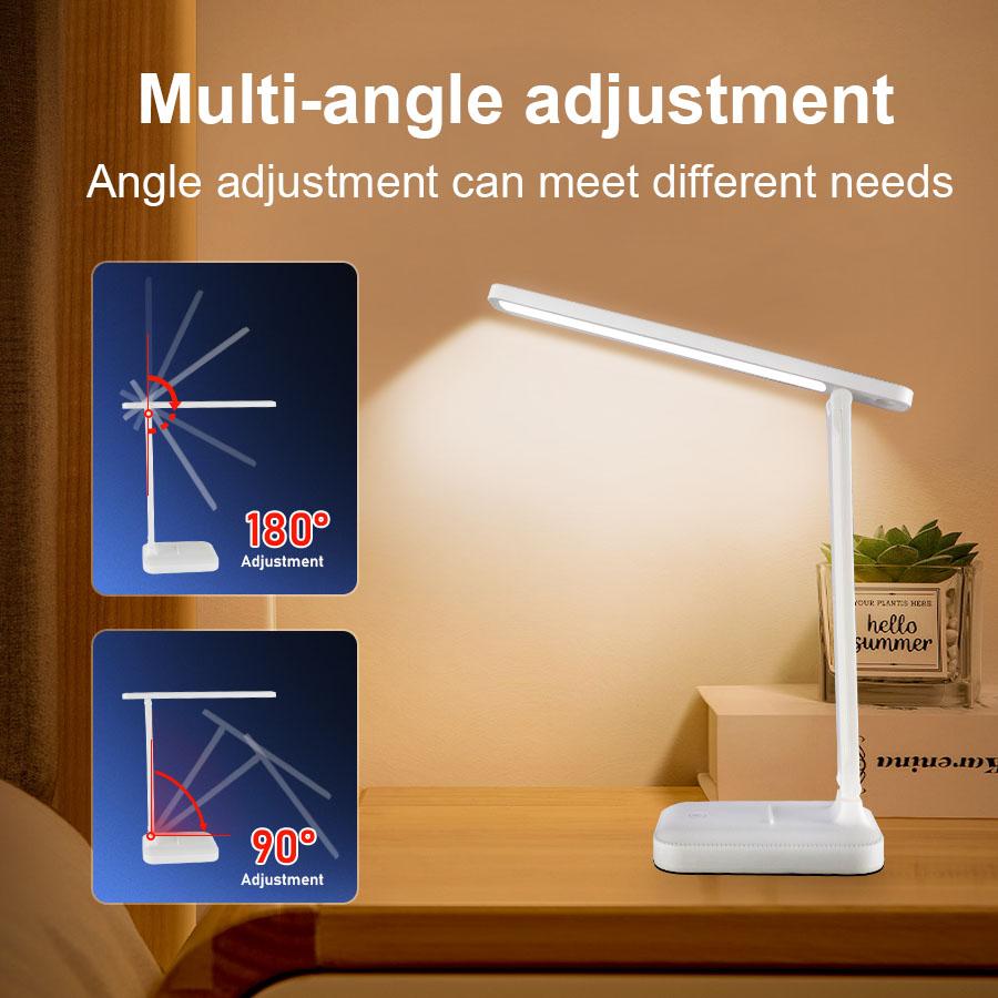 Folding Desk Lamp Student Reading Lamp USB Rechargeable Eye Protection Table Lamp Bedroom Light