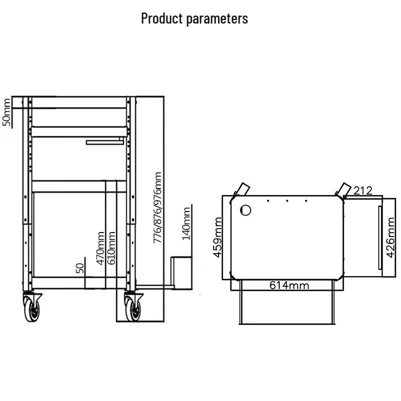 Mobile IT Equipment Workstation Cart