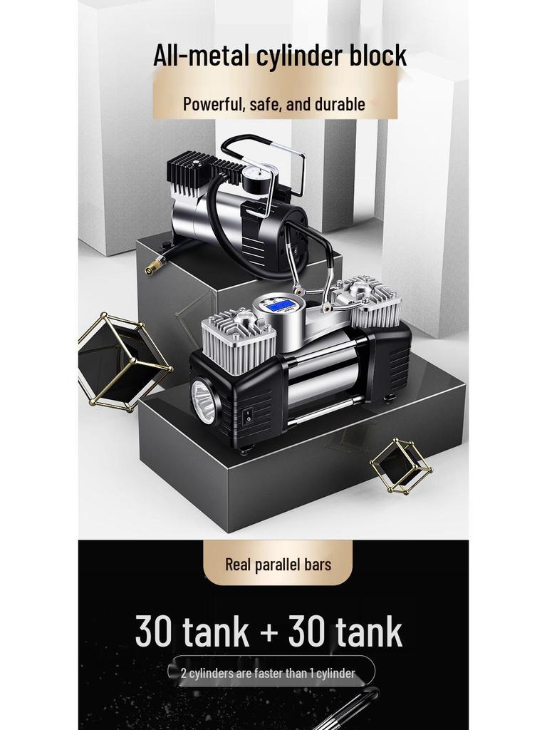 High-Power Dual Cylinder Portable Off-Road Car Tire Inflator