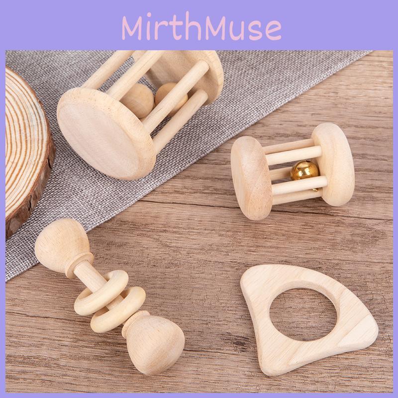 Wooden Baby Rattle Set With Sound Rescue For Early Childhood Learning And Development