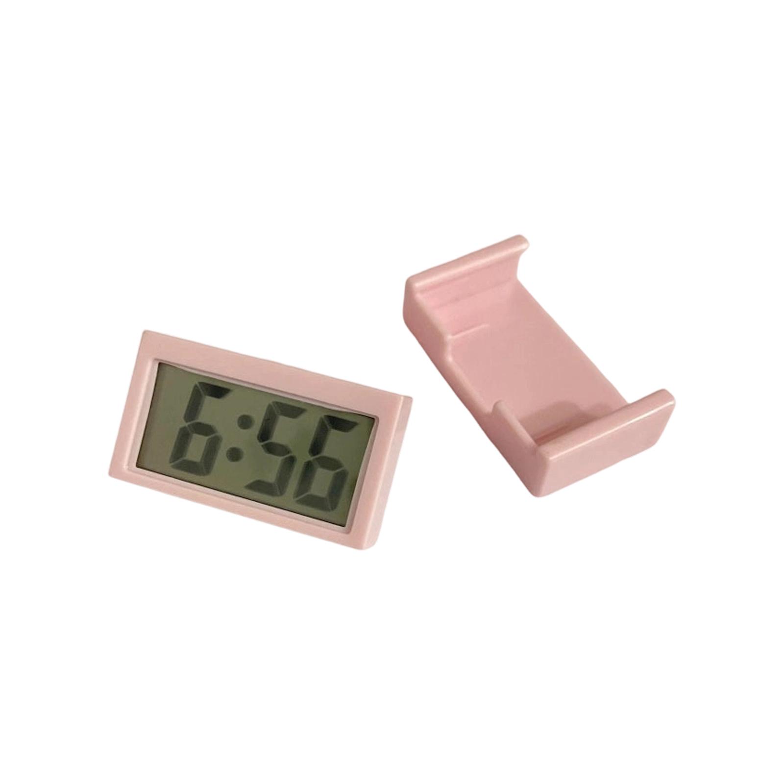 

Digital Clock, Small Digital Clock, Adhesive Battery-powered Self-adhesive Bracket For Car Dashboards And Refrigerators. One Size