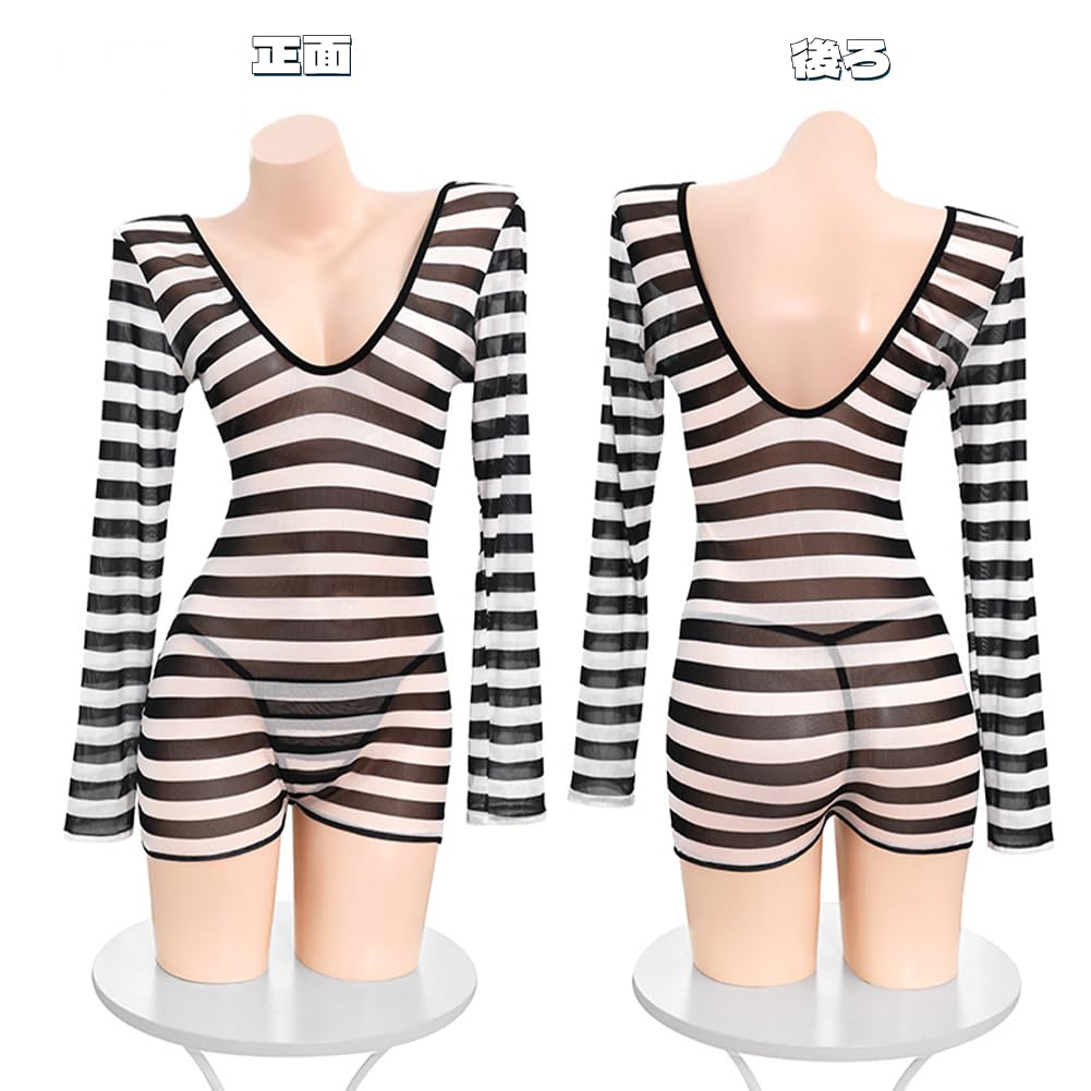 Prisoner Uniform Instructor Costume Sexy Prisoner Uniform Set Tow Chain Hips Costume Party High Leg Bold One Size Temptation Training Thrilling