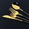 36Pcs Stainless Steel Mint Gold Dinnerware Set Dessert Knife Cake Fork Coffee Spoon Cutlery Set Kitchen Tableware Silverware Set