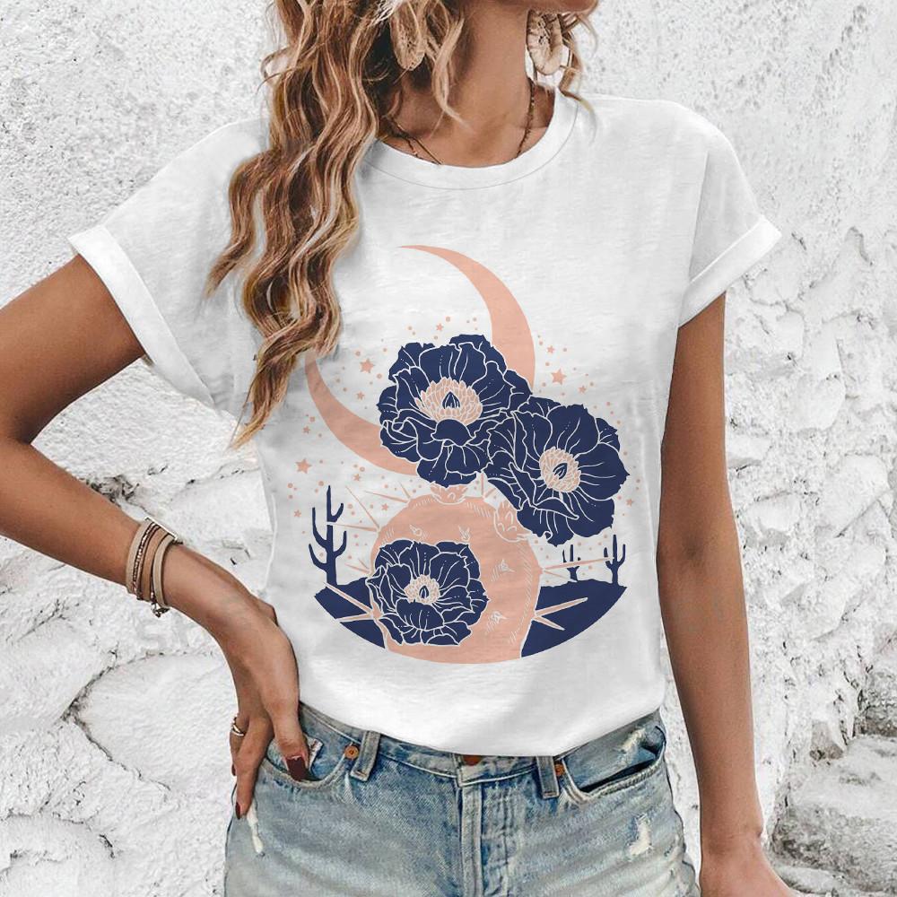 Sweet And Cute Animal Printed Short Sleeved Top Trendy And Energetic Street T-shirt New Product, Simple Daily Women's Clothing