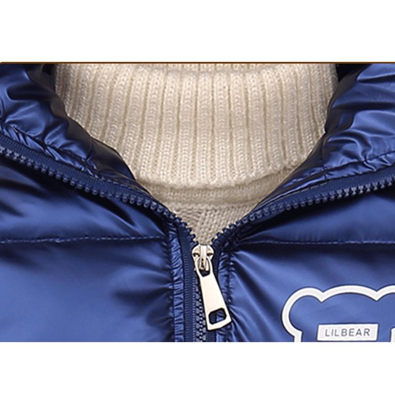 Children Winter Boys Girls Jacket Coat Thick Kids Warm Light Down Coat Zipper Hooded Outwear Cartoon Warm Coat