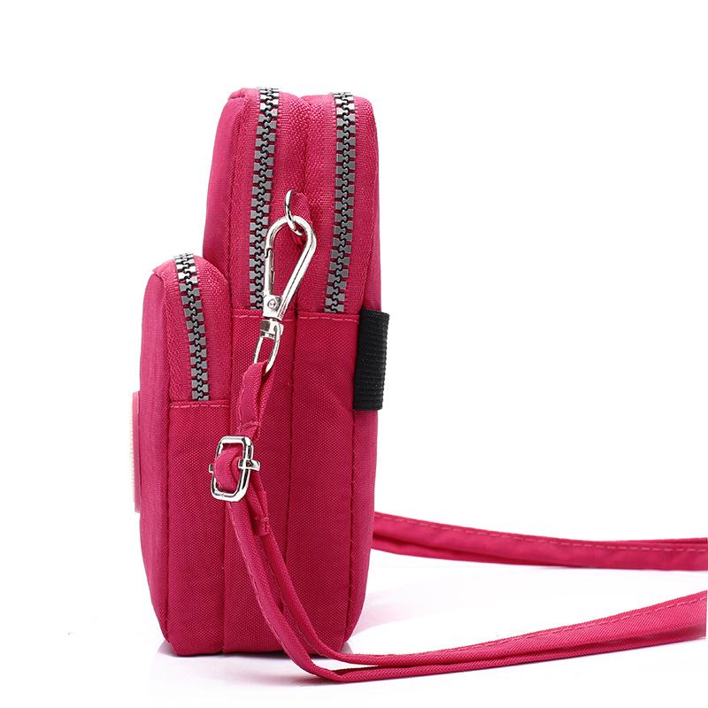 Korean Style Crossbody Phone Bag: Women's Cloth Pouch with Neck Strap, Sports Armband, and Wrist Coin Purse
