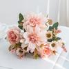 Beautiful Artificial Flower Silk Dahlia Rose Daisy Christmas Home Decoration Bonsai Room Wedding Bridal Bouquet Party Diy Box