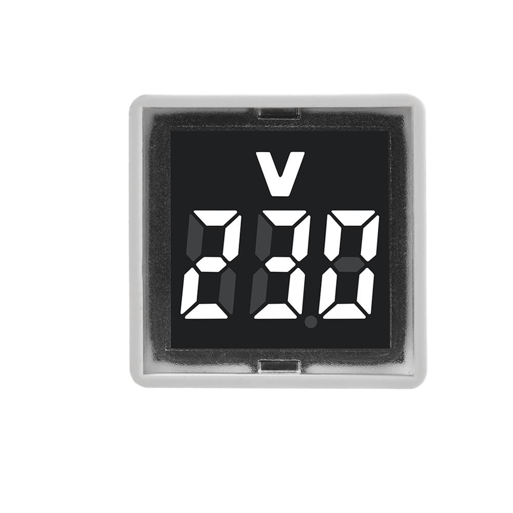 AC 50~500V Voltmeter Indicator Meter 30MM Square EU Plug LED Digital Voltage Monitor Indicator Power Line Electrican Tester