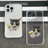 Cute Cat Phone Case For Samsung Galaxy S23 S24 S22 S25 Ultra Plus Shockproof Cover For Galaxy S25+ S24+ S23+ S22+ Shell Fundas