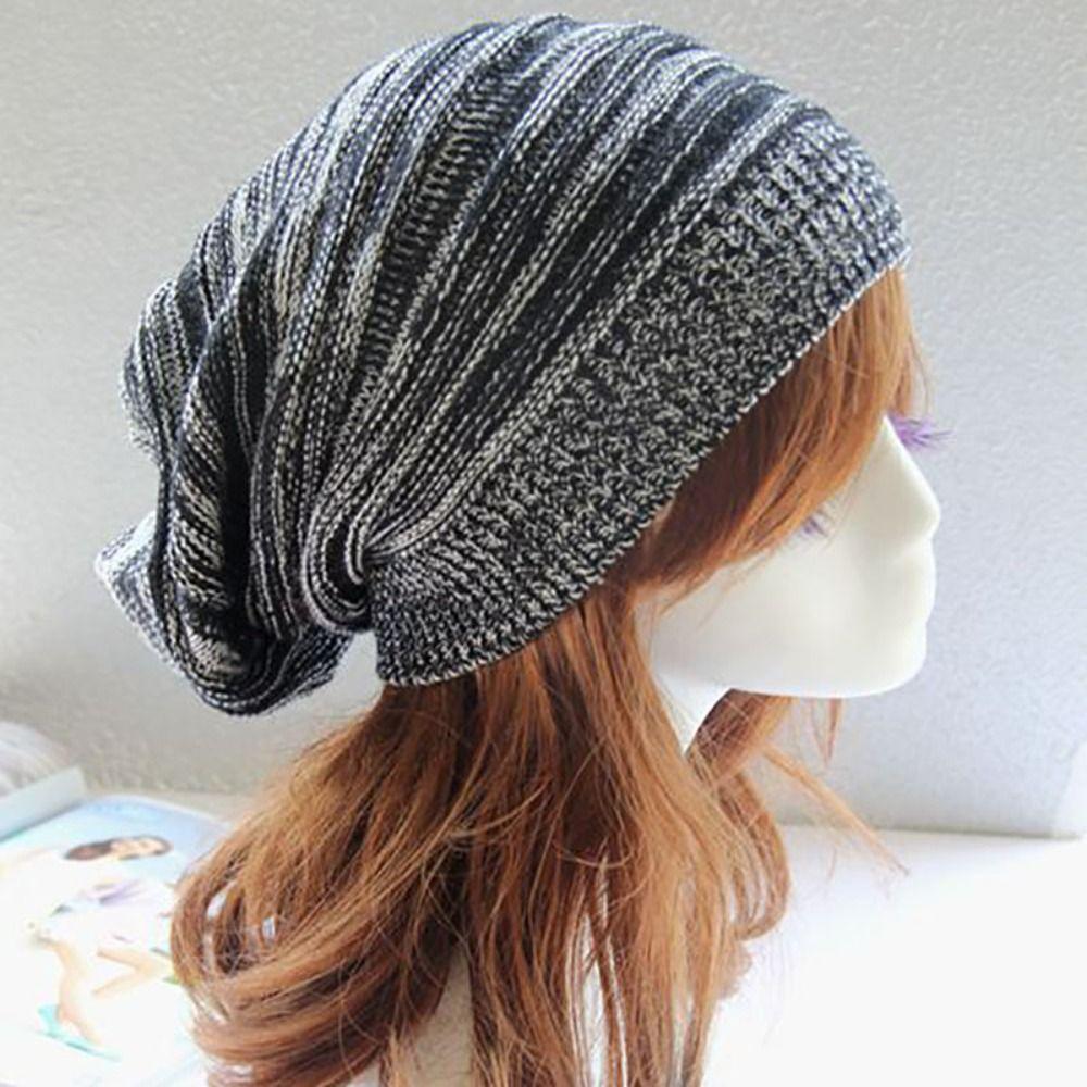 Unisex Winter Knitted Hat Warm Wool Cap Casual Ski Cap  Hip-hop