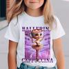 Italian Brainrot Boy Girl Cotton T-shirt Tung Tung Tung Sahur Kids Summer Clothing Funny Meme Children Short Sleeve Tops Unisex