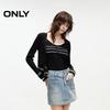 ONLY Women's 2025 Autumn Color-Block Striped Knit Sweater