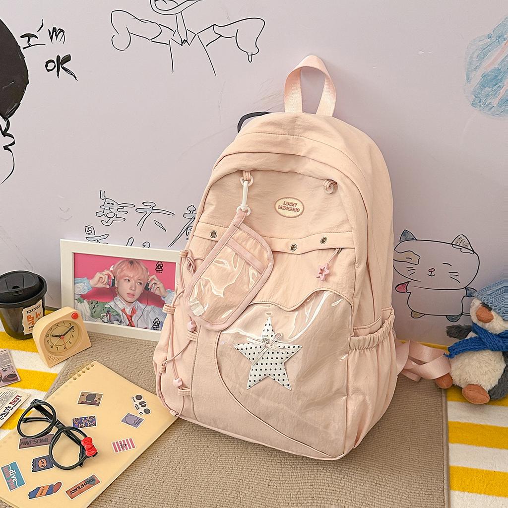 Zaino coreano ins Cartone Animato Casual Zaino Piccolo Fresco Borsa a Spalla Grande Capacità Zaino Scolastico per Studente di Scuola Media Zaino Versatile