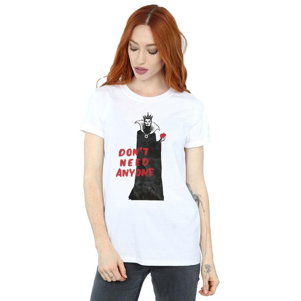 Disney Womens/Ladies Villains DonÂ´t Need Anyone Cotton Boyfriend T-Shirt
