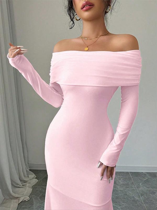 Elegant One-Shoulder Strapless Open-Back Criss-Cross Long Dress for Women