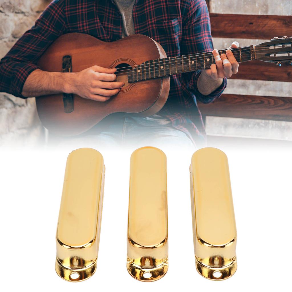 3Pcs Electric Guitar Single Coil Pickup Cover Copper Instrument Accessory Set Kit