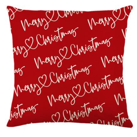 Christmas linen pillow cover sofa living room holiday decoration printed nap pillow