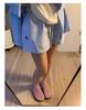 Hong Kong Style Striped Embroidered Drawstring Wide-Leg Shorts for Women - Casual, Versatile, and Lightweight
