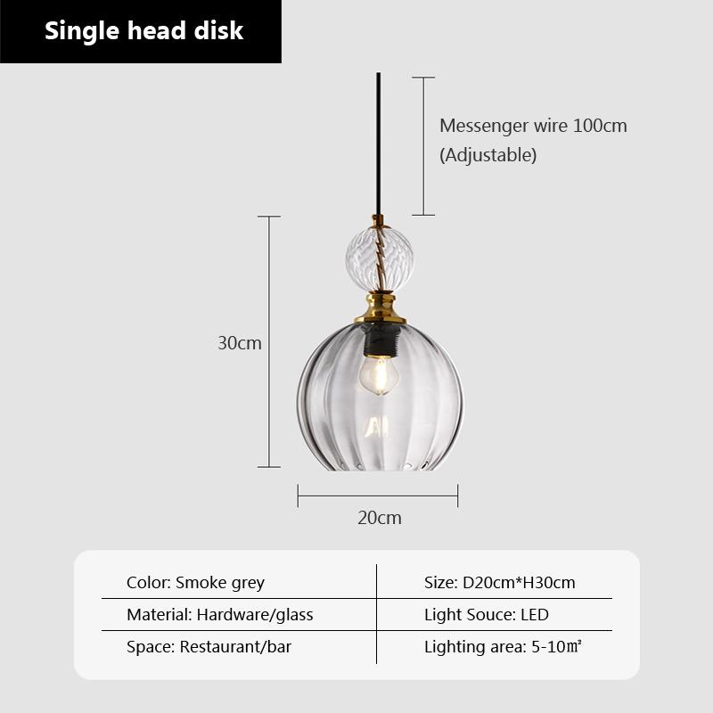 Modern Pendant Lights Nordic Color Candy Bedroom Children's Room Single Head Glass Hanging Lamps Home Decor Fixtures Restaurant