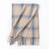 Scarf Female winter student new plaid imitation cashmere warm fringed shawl atmosphere scarf couple