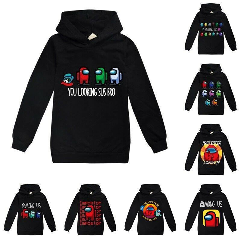 Game Kids Impostor Hoodie Boys Girls Hooded Sweatshirt Jumper Tops