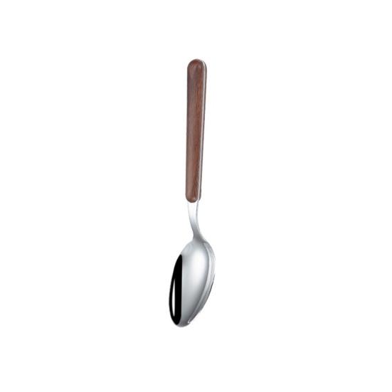 Tableware Solid Rust-Proof Faux Wood Handle Stainless Steel Spoon k Knife Household