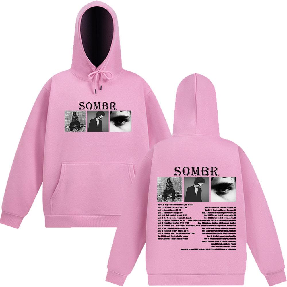 Sombr Merch Live 2025 Tour Hoodie Herren Damen Mode Pullover Langärmlig Locker Lässig Übergroß Hip-Hop Sportbekleidung Streetwear