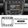 Carbon Fiber Car GPS Navigation Control Panel Screen Frame Decoration Sticker For Porsche Cayenne 2003-2010 Interior Accessories
