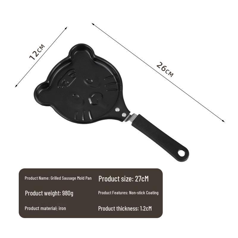 Kreativní mini nepřilnavá pánev ve tvaru srdce na roztomilá kreslená smažená vejce