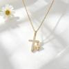 European and American Niche Cross Necklace Pendant Female, Simple Copper Plated 18k Color-preserving Zirconium Pendant Jewelry