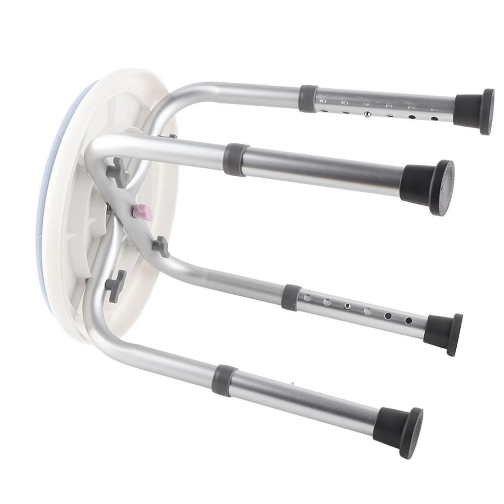 Adjustable Round Bath Shower Stool Aluminum Alloy Swivelling Seat 360 degrees Rotating Safety Seat