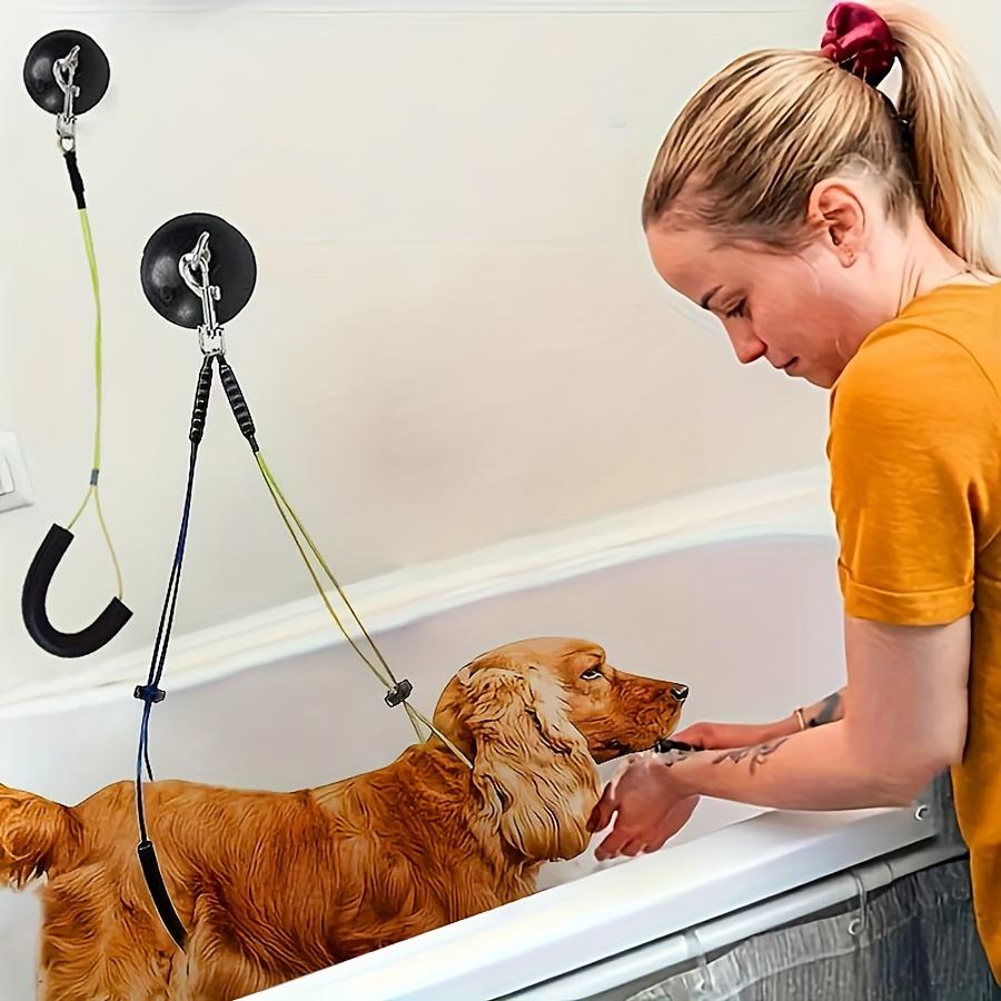 1pc Dog Bathing Rope with Suction Cup Pet Dog Grooming Bathtub Restraint Ring and Adjustable Cat Dog Fixed Safety Rope for Pet Shower Bathing