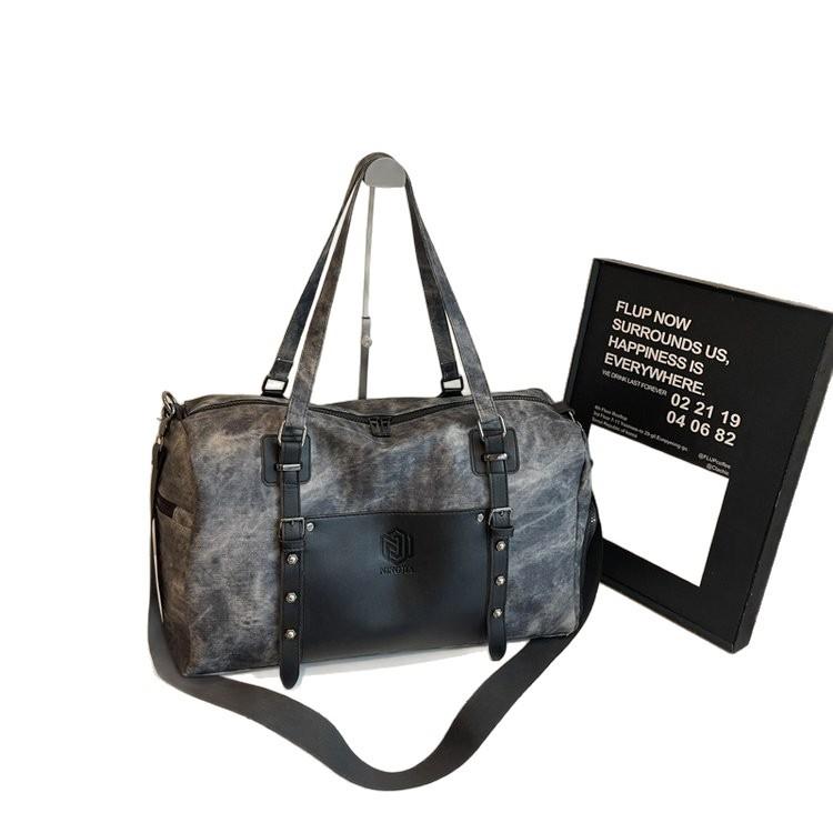 Personality Trend Fashion Travel Bag Men'S And Women'S Versatile Dry And Wet Separation Duffel Bag Texture Commuter Sports Fitness Bag