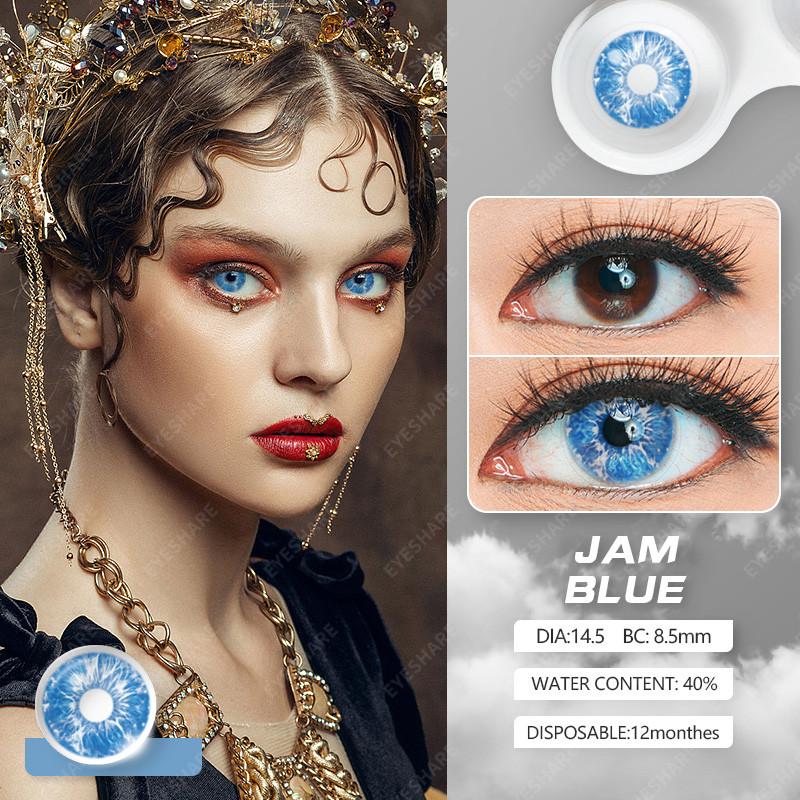 Eyeshare Cosplay Lila Farbe Kontaktlinsen für Auge Blau Colorcon Lense Anime Coser Linsen Augen Make-Up Pupilentes