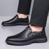 Men's Shoes Are Comfortable and Breathable, Autumn New One-pedal Men's Leather Shoes Business Casual Versatile Soft + Non-slip Dad Shoes