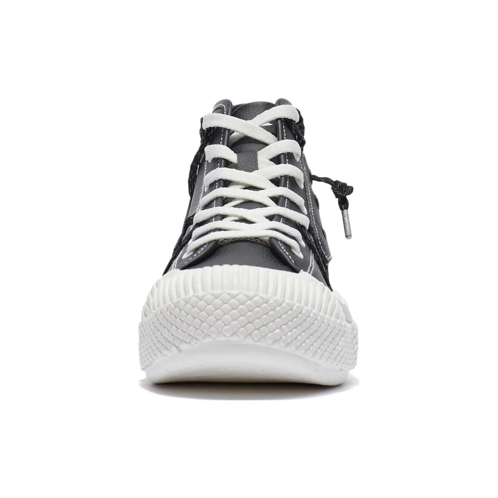 New LiNing Anti Slip Wear Resistant High Top Skateboard Shoes Men's Black Gray AGCR239-2