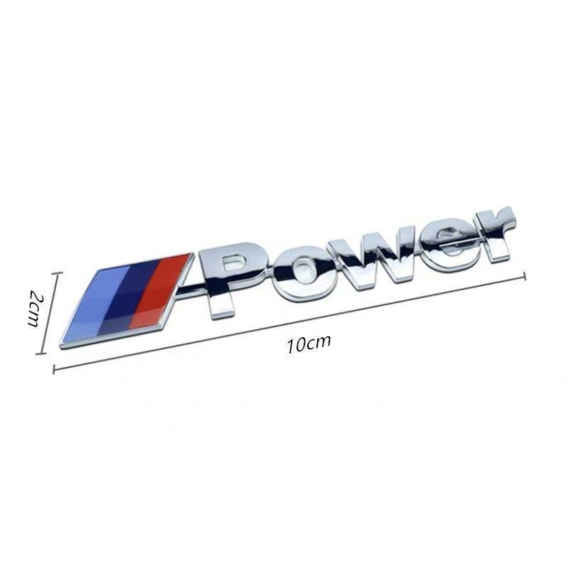 FD23-M Power Emblem Decal Decoration 1Pcs 3D Metal Car Badge Sticker For BMW G30 G32 G01 G20 G42 G60 F30 F40 F20 F01 E46 E60 E90 E87
