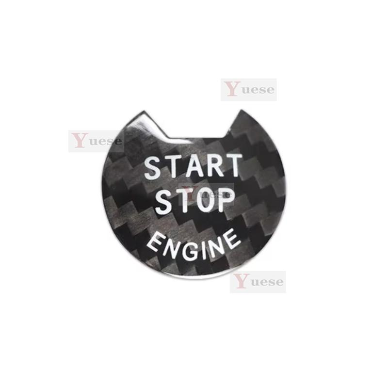 

For Nissan Navara Car Engine Start Stop Button Cover Real Carbon Fiber Sticker