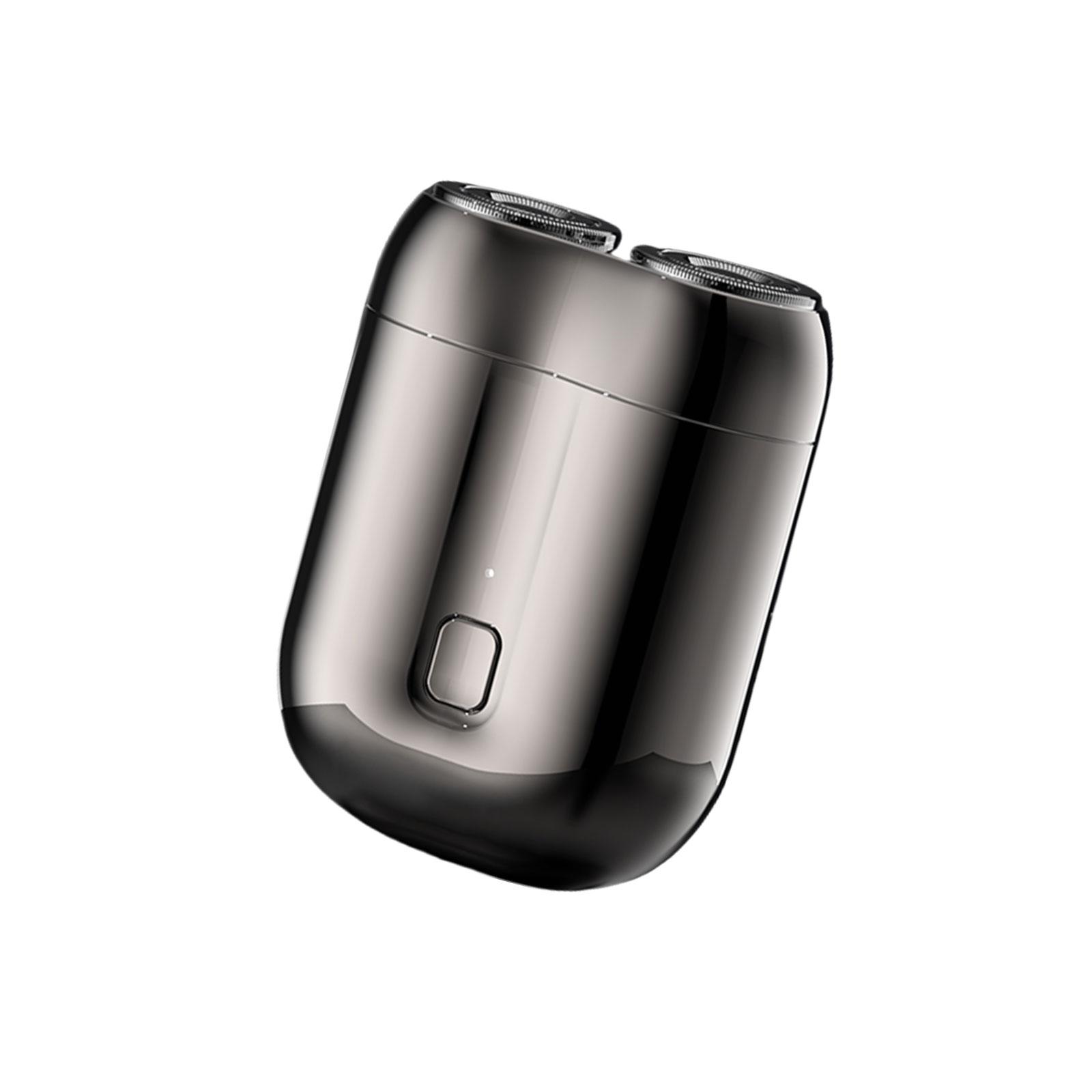 Обновленная карманная бритва перезаряжаемая с двойной головкой электрическая бритва портативная электрическая бритва USB электрическая для мужчин карманного размера серый