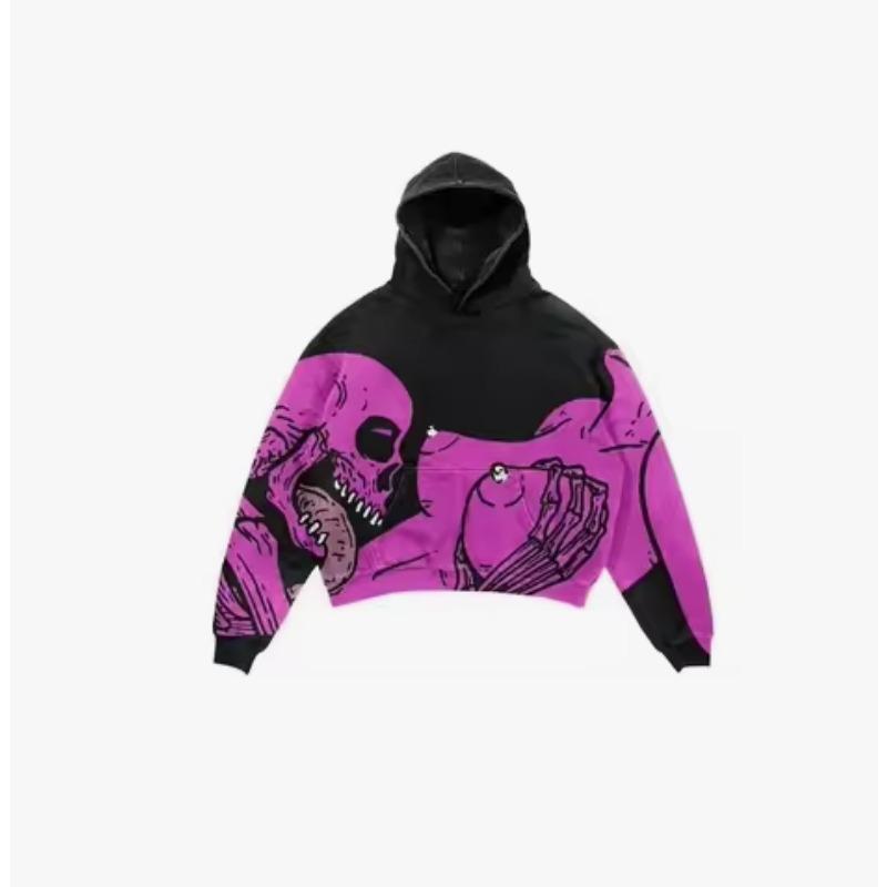 

Осень и Зима Мужская и Женская Толстовка с 3D-принтом с Узором Черепа и Элементов Ужаса, Черный Повседневный Пуловер, Подходит для Ежедневной Носки XL