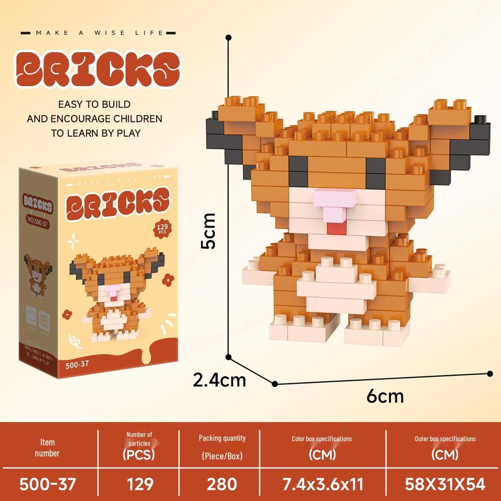 Micro Particle Cartoon Figure Building Blocks for Kids - Assembly Toys & Hanging Ornaments