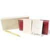 Great Cartier Ballpoint pen Striped Pattern gold mens Used